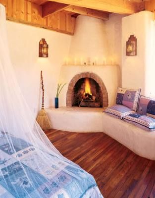 adobe fireplace | spiral sage | Flickr Adobe Fireplace, Pueblo Revival, Ideas Terraza, Kiva Fireplace, Southwestern Home Decor, New Mexico Homes, Adobe Home, Mother Earth Living, Southwestern Home