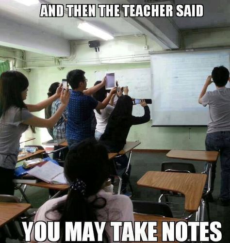 You may now take notes... Back To School Funny, Technology Humor, Back To School Pictures, Kids Part, Teacher Memes, Class Room, School Memes, School Humor, Teacher Humor