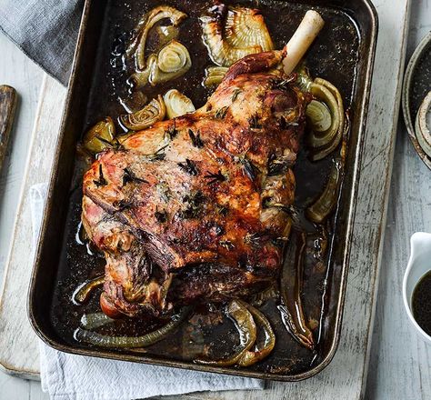 Roast a leg of lamb for a family feast. It’s ideal served with roasties and your favourite spring vegetables The post Easy roast leg of lamb appeared first on BBC Good Food Middle East. Roast Dinner Recipes, Roast Leg Of Lamb, Lamb Leg Recipes, Easy Roast, Roast Lamb Leg, Fresh Olives, Lamb Recipe, Roast Lamb, Leg Of Lamb