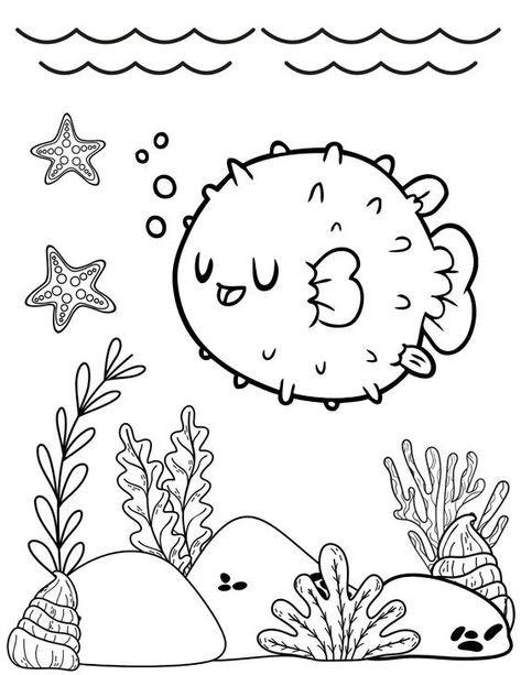 Coloring Pages for Kids Easy Under The Sea Drawings, Under The Sea Colouring Page, Under The Sea Drawing Easy, Jelly Fish Printable, Ocean Life Coloring Pages, Homeschool Templates, Sea Animal Coloring Pages, Under The Sea Coloring Pages, Sea Coloring Pages