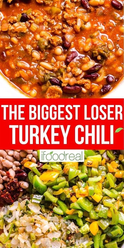 Healthy Low Calorie Chili Recipe, Turkey Chili Low Calorie, Biggest Loser Chili, Low Glycemic Chili Recipe, Low Cal Chilli, Chili Recipe Low Calorie, Low Cholesterol Chili Recipe, Healthy Protein Chili, Healthy Chili Recipe Crockpot Turkey