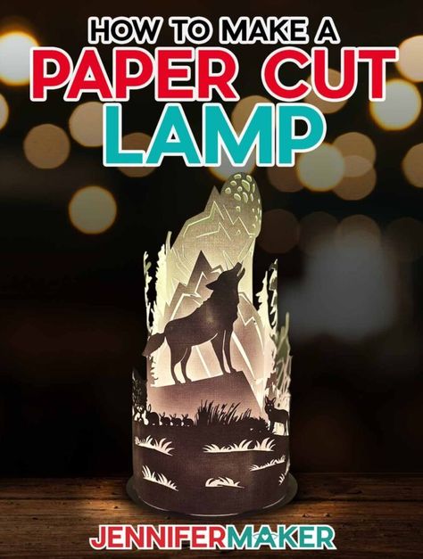 Layered Paper Art Template Free, Silhouette Lamp, Diy Lamp Ideas, Scene Tutorial, Pvc Crafts, Diy Backdrop Stand, Diy Retaining Wall, Circuit Machine, Chair Socks