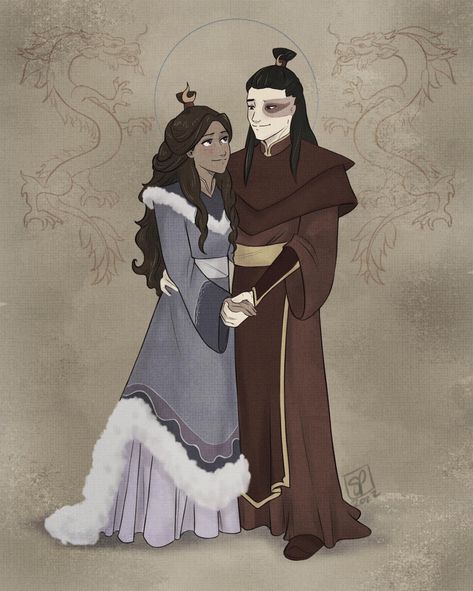 Zutara Fanart, Zuko And Katara, Royal Family Portrait, Avatar Zuko, Save The Whales, Water Tribe, Old Portraits, Fire Nation, Look Older