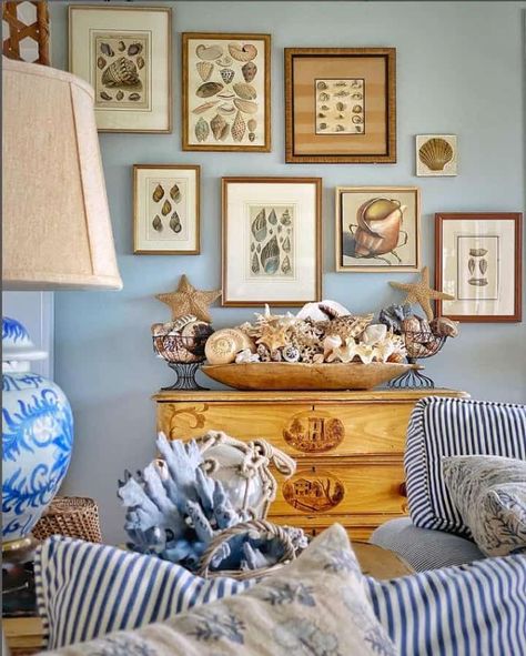 Friday Favorites 15 | Inspiring Design Ideas, Fashion And More! - Worthing Court Bedroom Wallpaper Ideas, Cottage Kitchen Design, Maine Cottage, Bedroom Wallpaper, Friday Favorites, Shell Decor, Beach Cottage Style, My Sewing Room, Beach Condo