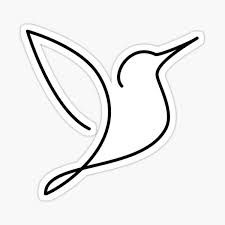 The hummingbird, one line drawing" Sticker for Sale by Elis-Art | Redbubble Drawing Sticker, One Line Drawing, Drawing Style, Fashion Drawing, Line Drawing, Sticker Design, Sell Your Art, Vinyl Decal Stickers, Vinyl Sticker