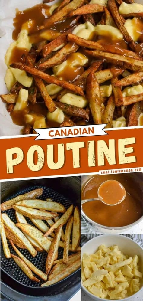 Poutine Gravy Recipe, Crispy Homemade Fries, Poutine Gravy, Poutine Recipes, Canadian Poutine, Poutine Fries, Poutine Recipe, Canadian Dishes, Side Dish For Dinner