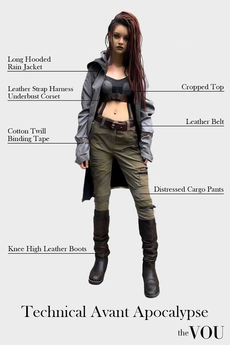 How to Dress Avant Apocalypse: 3 Outfit Ideas to Master the Dystopian Style Soft Apocalypse Aesthetic Outfits, Avant Apocalypse, Post Apocalyptic Outfit, Apocalypse Outfit, Personal Uniform, Apocalypse Fashion, Customer Profile, Sci Fi Clothing, Dystopian Fashion