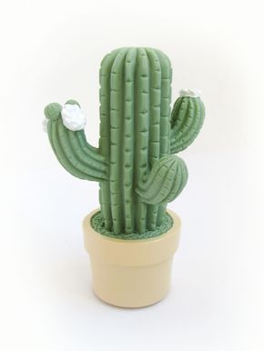 Cute and comforting, this cactus casts a reassuring glow when switched on. A portable night light that is fun for play and also a great sleep companion. Made of non-toxic materials. Battery operated ( Cactus Lamp, Cactus Light, Creative Lamps, Cactus Pot, Southwest Decor, Cactus Decor, Green Cactus, Types Of Buttons, Cactus And Succulents