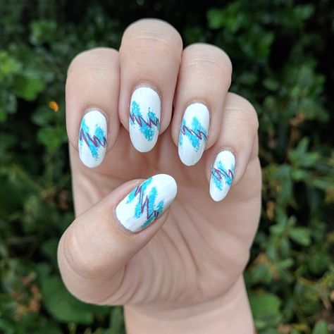 80s-inspired nail art ideas to round out your end-of-summer style. Jazz Cup Nails, 90s Cup Nails, 80’s Nails, 80s Nail Art, 80 Nails, 90s Nail Art, End Of Summer Nails, 80s Nails, 90s Nails