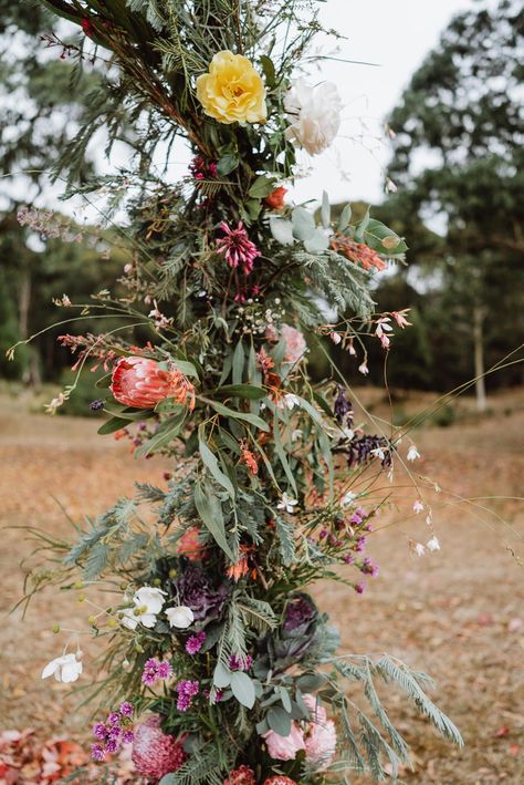 HOORAY! Real Wedding | Florals | Blooms | Bridal Bouquet | Native Blooms | Eucalyptus | Ceremony Backdrop | Floral Arch | Floral Styling | Australian Native Bridal Bouquet, Native Flowers Australia, Australian Native Wedding Flowers, Farm Wedding Australian, Native Australian Wedding, Native Flowers Wedding, Australian Native Wedding, Outdoor Wedding Fall, Aussie Wedding