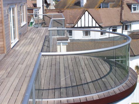 Curved glass balconies Balustrades Balcony, Curved Balcony, Railings Balcony, Master Balcony, Glass Balcony Railing, Curved Patio, Balcony Railings, Glass Railings, Glass Balcony