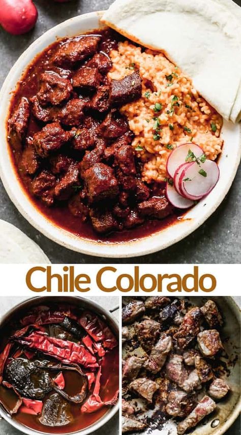 Red Chili Colorado, Chile Colorado Instant Pot, Red Hatch Chile Recipes, Chili Colorado Recipe Beef Instant Pot, Chile Colorado Recipe Beef, Red Chile Beef, Chile Colorado Recipe, Mexican Chiles, Chili Colorado Recipe