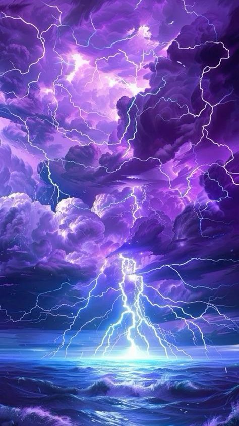 Diamond Dotting, Lightning Photography, Dark Purple Wallpaper, Trippy Wallpaper, Cool Wallpapers Art, Sky Art, Pretty Wallpapers Backgrounds, Natural Phenomena, Cool Backgrounds