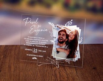 Plexiglass Wedding Invitations, Plexiglass Invitations, Clear Acrylic Wedding Invitations, Budget Wedding Invitations, Acrylic Wedding Invitations, Acrylic Invitations, Wedding Invitations Online, Greenery Wedding Invitations, Photo Wedding Invitations