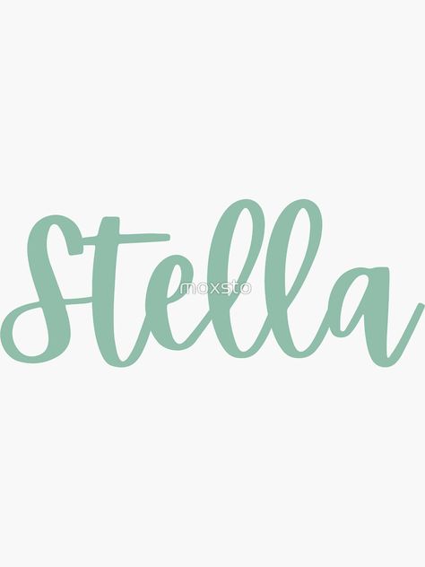 Stella Name, College Stickers, Green Sticker, Name Stickers, Trending Topics, Cute Stickers, Sage Green, Science Poster, Sticker Design