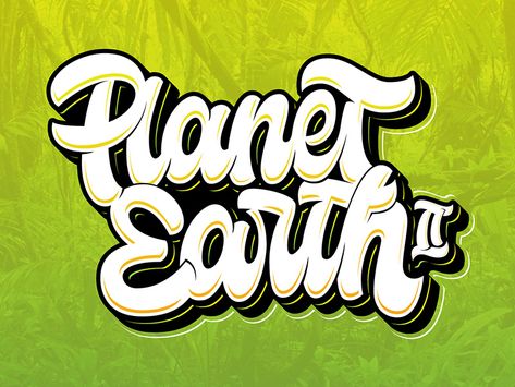 Planet Earth II vector typography type logo lettering identity calligraphy brush jungle nature earth planet Jungle Nature, Space Font, Planet Logo, Vector Typography, Earth Planet, Type Logo, Calligraphy Brush, Earth From Space, Marketing Ideas