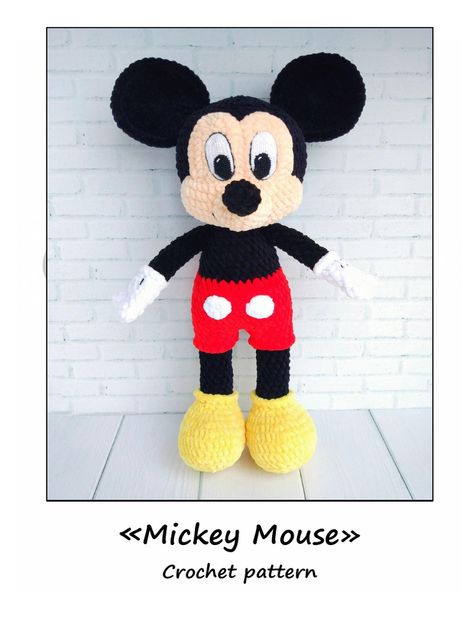 Mouse Crochet, Stuffed Animal, Crochet Pattern, Amigurumi, Crochet, Disney, Pattern