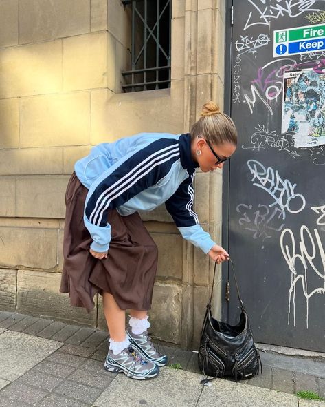 Styling : Adidas Track Jacket 🎹🎨 ▫️| Comment your curious styles ▫️| Tag & Share your friends, need this style ▫️| Save & Find your outfit color ◾️| Follow @markispace ◾️| It doesn’t cost anything to know us 🔹| Paint Your Color, Marki 🔹| #markispace • • #adidas #adidasjacket #style #adidastrackjacket #girlstyle #outfitinspo Blue Track Jacket Outfit, Adidas Jacket Outfit Street Style, Adidas Track Jacket Outfit, Salomon Xt6 Outfit, Track Jacket Outfit, Salomon Outfit, Blue Sneakers Outfit, Adidas Jacket Outfit, Outfit Reference