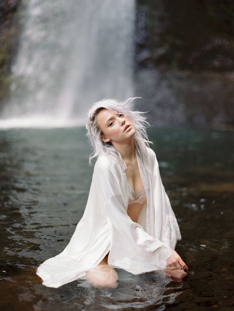 Creek Session, Waterfall Shoot, Goddess Photography, Waterfall Photoshoot, Water Goddess, Modern Goddess, Lake Photoshoot, Bouidor Photography, Nature Photoshoot