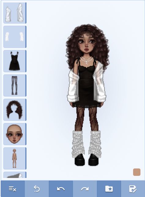 Everskies Hair Combos, Bratz Curly Hair, Curly Hair Bratz, Estilo Bratz, Outfit Drawing, Everskies Fits, Everskies Outfits, Art Outfit, Bratz Inspired Outfits