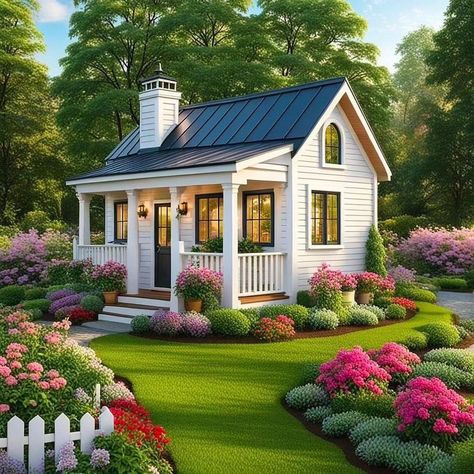 Granny Pods Backyard Cottage, Cottage Home Design, Cottage House Design, Small Cottage House, Cottage House Designs, Granny Pods, Backyard Cottage, Small Cottage Homes, Tiny House Nation