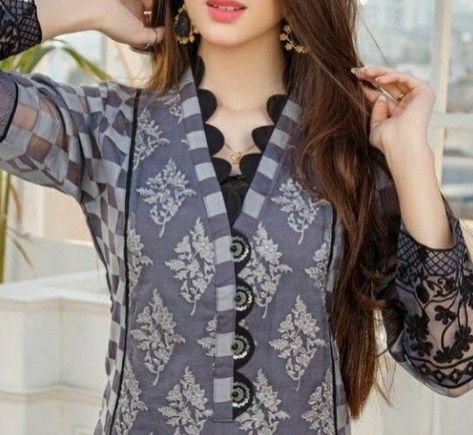 Kurti Gala Design, Trendy Neck Design, Latest Neck Design, Gala Design, Lace Dress Design, Trendy Shirt Designs, Neck Designs For Suits, Kurti Designs Latest, Kurta Neck Design