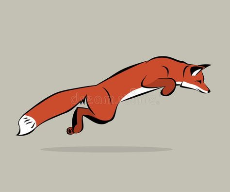 Jumping Fox Illustration, Fox Jumping Drawing, Fox Jumping, Jumping Fox, Fox Running, Felt Patches, Fox Artwork, Fox Drawing, Clothing Packaging