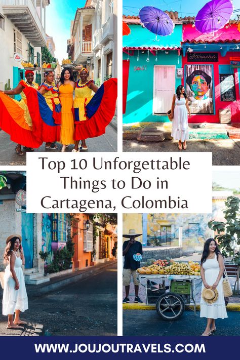 A vibrant street scene in Cartagena, Colombia, showcasing colorful colonial architecture and lively local culture. Traveling To Colombia, Cartagena Things To Do, What To Do In Cartagena Colombia, Things To Do In Colombia, Things To Do In Cartagena Colombia, Columbia Cartagena, Panama Canal Cruise, Umbrella Street, Visit Colombia