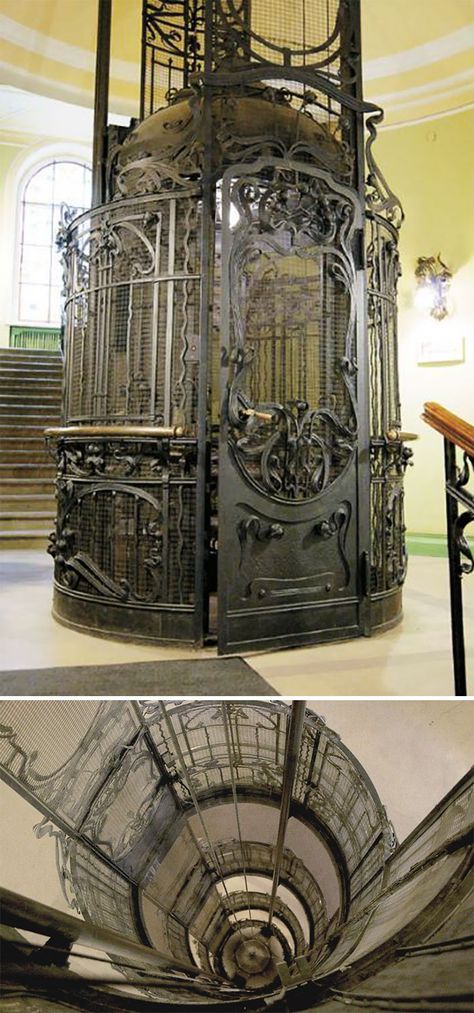 Steam Powered Elevator, St Petersburg, Russia Steam Punk Architecture, Steampunk Elevator, Fantasy Elevator, Victorian Elevator, Elevator Design Interior, Steam Punk Decor, Old Elevator, Vintage Elevator, Gondola Lift