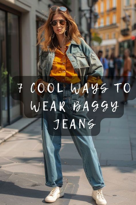 Looking to rock baggy jeans but not sure how? Click to discover trendy and comfortable outfit ideas that make you look effortlessly stylish. Step up your denim game now! 👖🌟👟 #BaggyJeans #DenimStyle #CoolOutfits #TrendyLooks #FashionTips Baggy Jeans Outfit Ideas, Comfortable Outfit Ideas, How To Style Baggy Jeans, Style Baggy Jeans, Jeans Outfit Ideas, Baggy Jeans Outfit, Comfortable Outfit, Jeans Outfit, Baggy Jeans