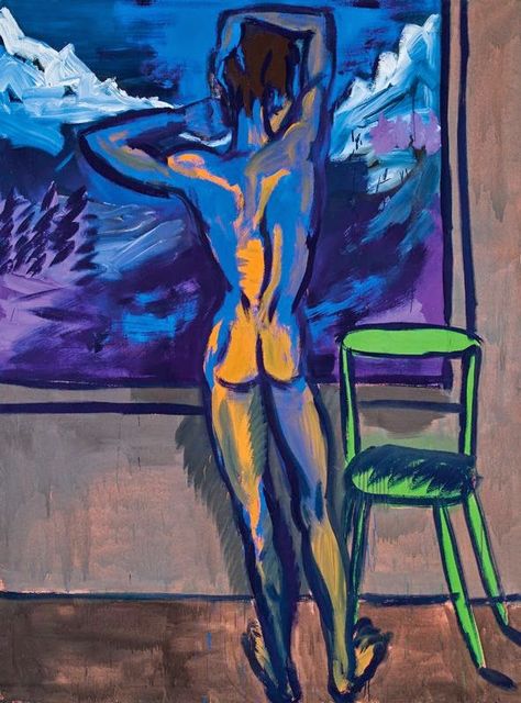 THE MODERN MAN: BODIES REVISITED. Rainer Fetting Rainer Fetting, Georg Baselitz, Figurative Kunst, Neo Expressionism, People Figures, On Canvas, Expressionist Painting, Art Station, Gay Art