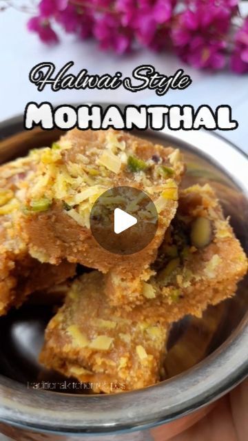 Rajni Isarani on Instagram: "Mohanthal 
Halwai Style Perfect method of Mohanthal
Mohanthaal is popular sweet in Gujarati cuisine . It is also considered as an auspicious sweet made during every occasion in all families. It is also recommended to have it during winters. 
MUST TRY.
📌LIKE SHARE AND SAVE FOR LATER USE 

⬇️INGREDIENTS 
1 CUP PURE GHEE (Take 3tbsp) (200gm)
1 CUP SUGAR (200gm)
2 CUP GRAM FLOUR (200 gm)
1/4 Cup Mawa/Khoya(50gm)
1/2 CUP WATER FOR SUGAR SYRUP
PISTACHIOS AND ALMONDS 
 5-6 CARDAMOM Crushed
3 TBSP MILK +1/4 CUP MILK
1 PINCH ORANGE FOOD COLOUR (optional)

Method 
➡️ Take gram flour and add 3 tbsp melted ghee and 3 tbsp milk.Now rub it gently for 10 minutes. It should be mixed well. Now keep it aside for 15 minutes. Now sieve it from thick chhalni 
➡️In a kadhai, put gh Mohanthal Recipe, Gujarati Cuisine, Orange Food Coloring, Gram Flour, Gujarati Recipes, Chutney Recipes, Ghee, Sweets Recipes, Food Coloring