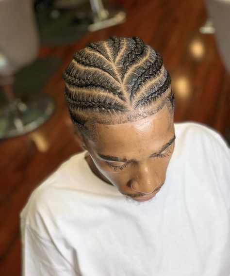 Small Cornrows Men, Cornrows Men Black Hairstyles, Cornrow For Men, Men’s Cornrow Styles, Men Cornrow Hairstyles, Braids For Men Cornrows, Mens Cornrows Design Black Men, Mens Braids Hairstyles Cornrows, Middle Part Braids