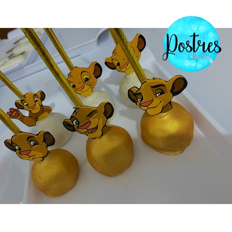 Lion King Cake Pops, Lion King Treats, Simba Cake, Lion King Cupcakes, Jungle Book Birthday, Krishna Birthday, Baby Party Favors, Lion King Theme, Lion King Baby Shower