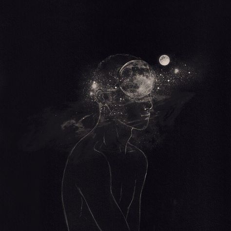 artwork by Mojo Wang John Bauer, 타이포그래피 포스터 디자인, Psy Art, Looking Up, In The Dark, A Black, Cosmos, The Sky, Art Inspo