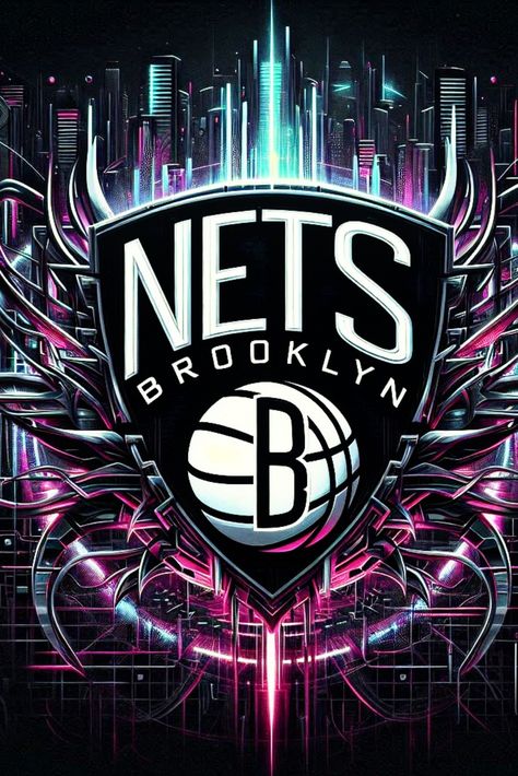 #NBA #Nets #Brooklyn #2024 #Logo #Cyberpunk Brooklyn Nets Wallpapers, Nets Wallpaper, Nba Nets, Nba Logos, 2024 Logo, Detroit Lions Logo, Lions Logo, Nba Logo, Lion Logo