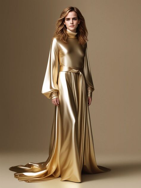 Golden Girl Satin Fashion, Satin Dress Long, Maxi Robes, Golden Girl, Satin Dress, Go Out, Dress Long, Satin Dresses, I Want