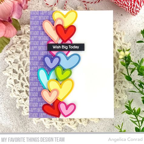 My Favorite Things February Birthday Project – My Love For Paper My Favorite Things Cards Ideas, Paper Cards Diy, Birthday Notes, Diy Project Ideas, Play Your Cards Right, Valentine Love Cards, Scrap Cards, Birthday Projects, Mft Cards