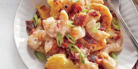 Shrimp and Grits Casserole Recipe | Southern Living | MyRecipes Shrimp And Grits Casserole, Southern Shrimp And Grits, Grits Casserole, How To Cook Grits, Southern Living Recipes, Shrimp And Grits, Southern Dishes, Shrimp N Grits, Quick Cooking