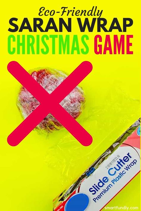 Ditch the PLASTIC - make this eco-friendly saran wrap christmas game without SARAN WRAP! How to play the saran wrap game for Christmas plus how to make the ball without plastic. HUGE list of ideas to make this game super fun and better for the environment #smartfundiy #plasticfree #plastic #green #ecofriendly #eco #saranwrap #saranwrapgame #Christmas #Christmasgame Saranwrap Ball Game Ideas, Saran Wrap Gift Ideas, Seran Wrap Game, Saran Wrap Christmas Game, Clothespin Chip Clips, Money Gifting, Saran Wrap Game, Saran Wrap Ball Game, Candy Bar Gifts