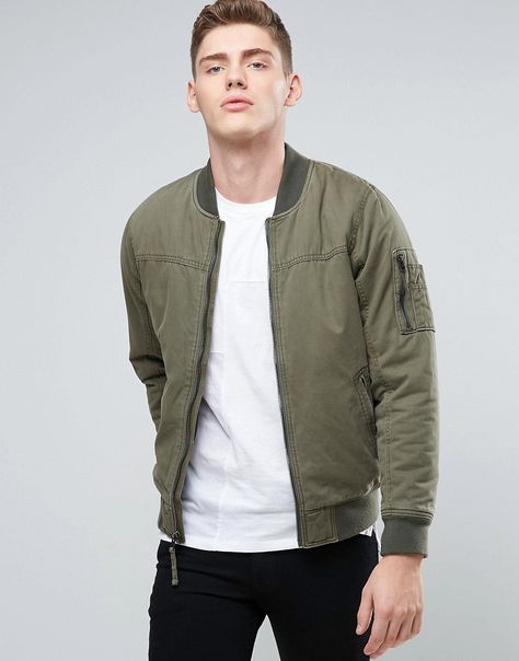 Mens Olive Green Jacket, Olive Jacket Outfit, Olive Green Jacket Outfits, Mens Green Jacket, Green Jacket Outfit, Latest Fashion For Men, Green Jacket Men, Black Leather Jacket Men, Smart Casual Men