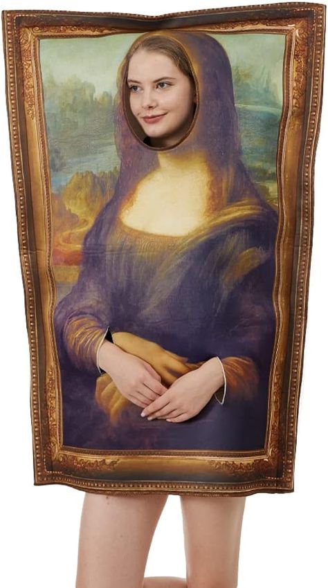 Amazon.com: ReneeCho Mona lisa Famous Paintings Costume Halloween Adult Women Funny Cerative : Clothing, Shoes & Jewelry Painting Costume, Scream Halloween, Le Cri, Fancy Dress Up, Holiday Costumes, Famous Paintings, Calendar Girls, Dressup Party, Easy Halloween Costumes