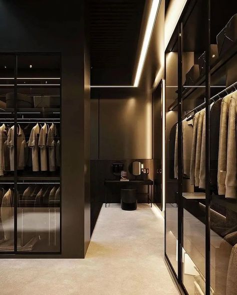 Archi Design, Wardrobe Designs, Men Closet, Bedroom Closet Design, Cleaning Closet, Dark Interiors, Dream Living, Closet Bedroom, Closet Design