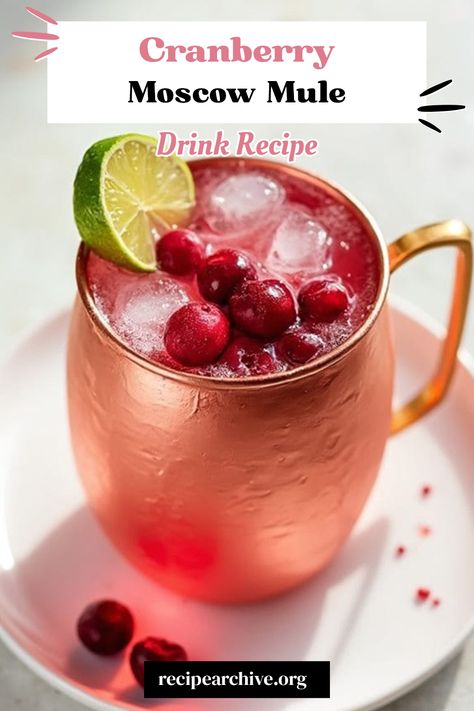 Cranberry Moscow Mule Cranberry Mules Cocktail Recipes, Mule Drink Recipes, Cranberry Moscow Mule Recipe, Cranberry Mule, Moscow Mule Drink Recipes, Cranberry Cocktail Recipe, Cranberry Moscow Mule, Cranberry Recipe, Cranberry Martini