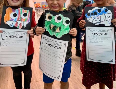 Here is Mrs. Brittany’s class at Elite Education in Gallatin, Tennessee we read, “How to Catch a Monster.” How To Catch A Monster Craft, How To Catch A Monster Activities, Gallatin Tennessee, Monster Camp, Monster Shapes, Monster Activities, Teacher Magazine, Monster Craft, Sped Classroom