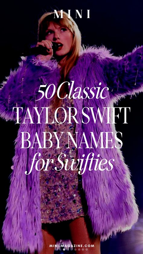 Baby Taylor Swift Outfit, Taylor Swift Names In Songs, Taylor Swift Dog Names, Eras Tour Mom Outfit Ideas, Taylor Swift Inspired Baby Names, Taylor Swift Pet Names, Taylor Swift Baby Shower Ideas, Taylor Swift Names Ideas, Taylor Swift Baby Announcement