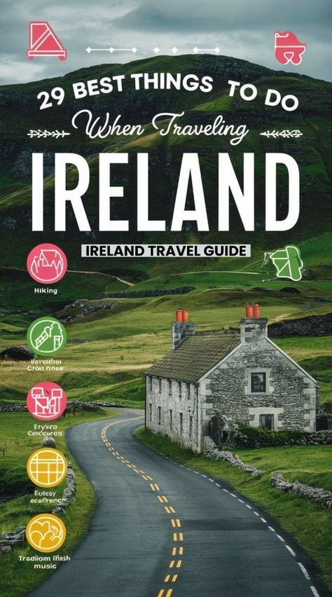 Check out this article if you want the ultimate Ireland Travel Guide.   Discover the top 29 things to do in Ireland, shopping tips, and what to pack for Ireland in the fall.   Save this pin for later to make your Ireland trip unforgettable. What To Do In Ireland, Fall In Ireland, Pack For Ireland, Things To Do When Traveling, 30 Bucket List, Magical Ireland, Ireland Packing List, Things To Do In Ireland, Ireland Destinations