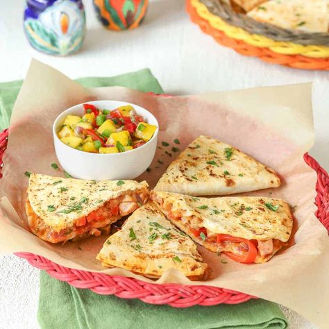 Leftover Pork Loin Quesadillas | A Well-Seasoned Kitchen® Pork Quesadillas, Leftover Pork Recipes, Leftover Pork Tenderloin, Leftover Pork Chops, Leftover Pork Roast, Sausage Peppers And Onions, Cooking Onions, Sausage Peppers, Leftover Pork