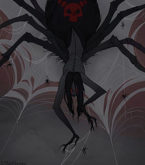 Spider Drawing, Spider Queen, Creepy Spider, Spider Art, Monster Girls, Creature Concept Art, Arte Fantasy, Creature Concept, Oc Ideas