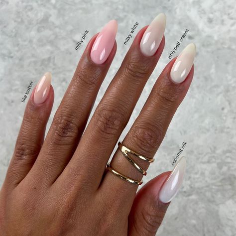 Milky White #2439 – DND Gel USA Sheer Matte Nails, Dnd Natural Gel Color, Gel Polish Swatches, Translucent Nails, Silk Nails, Sheer Nails, Nail Tip Designs, Milky Nails, Dnd Gel Polish